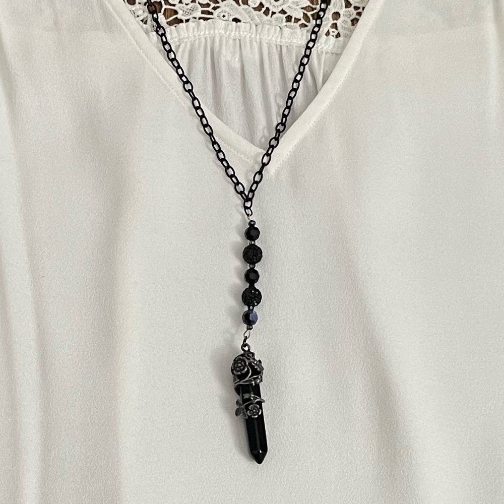 Gemstone Point Crystal Necklace - Picture 14 of 14